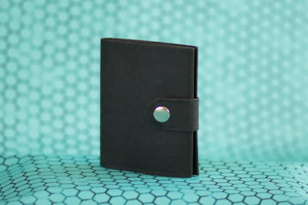 Czarny, męski portfel z washpapy - portfel z papieru