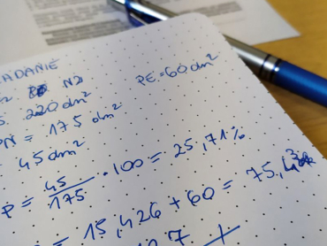 Wyliczenia, zadanie, zawodowy kurs kaletniczy