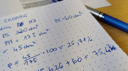 Wyliczenia, zadanie, zawodowy kurs kaletniczy