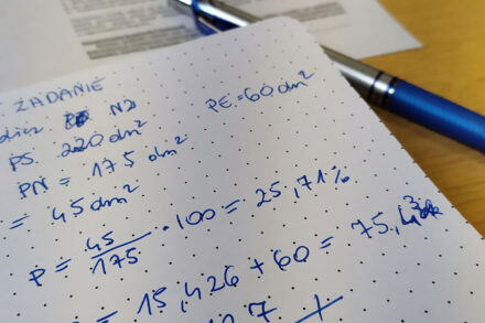 Wyliczenia, zadanie, zawodowy kurs kaletniczy